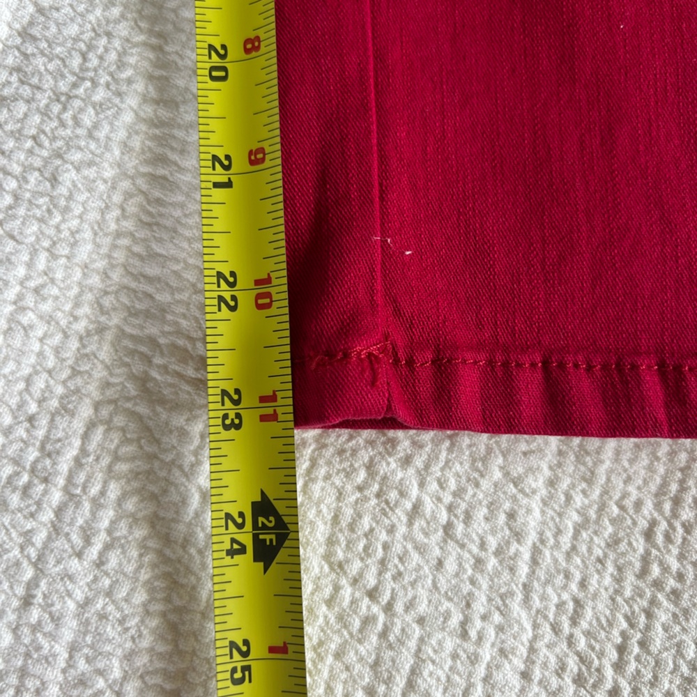 Style & Co Red Jeans EUC Women’s High Rise Capri Cropped Jeans 23 Inseam Size 12 - Picture 8 of 12
